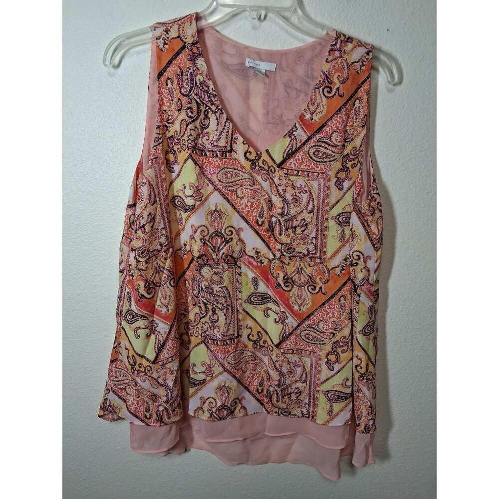 Cato Blouse Business Casual Top Granny Office Y2K Professional Pink Size Medium